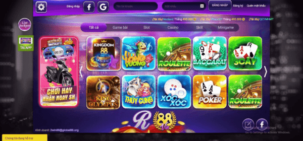 Các tựa game hiện có tại R88