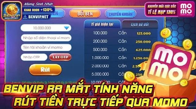 Hướng dẫn nạp rút tiền tại Benvip