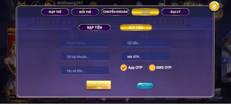 Cách nạp và rút tiền trên cổng game Manvip nhanh chóng