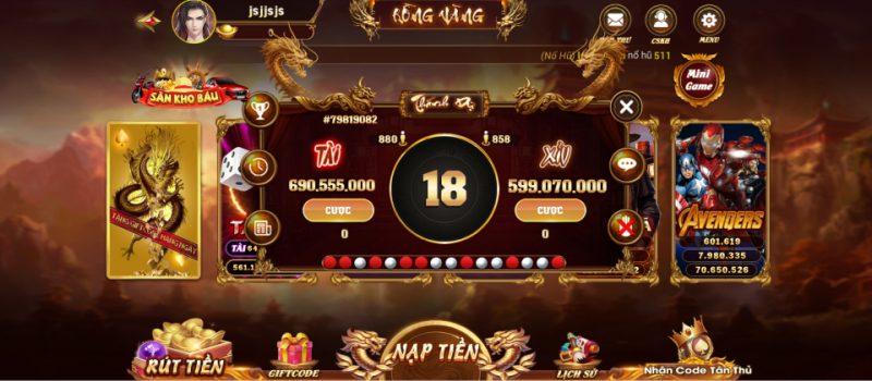 Chơi game Tài Xỉu cực đỉnh khi tải game bài đổi thưởng Rongvang Club