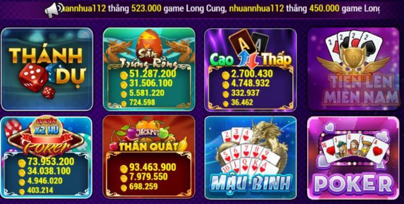 Khối lượng game cực kỳ khủng tại Xeng88