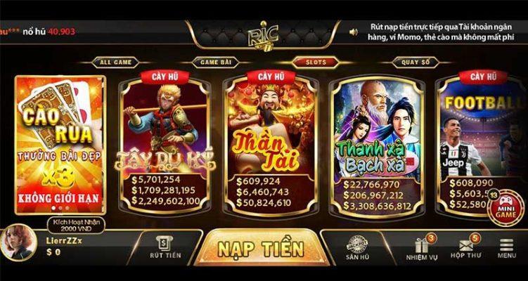 Game Slot cực hot tại Ric Win