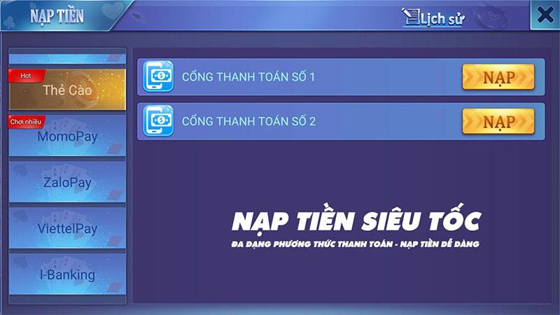 Nạp tiền WBet4