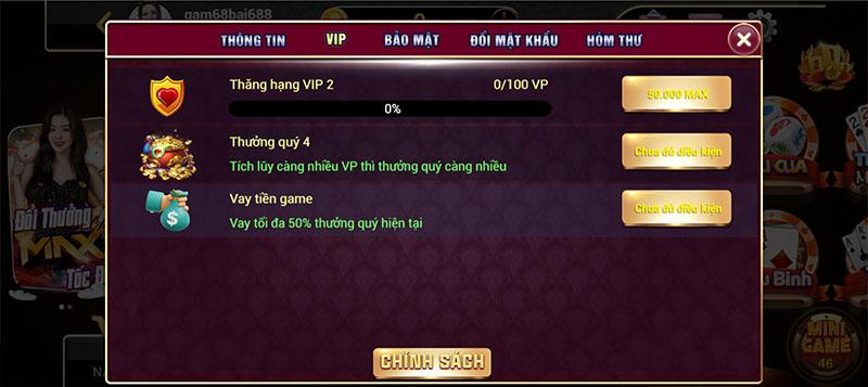 Ưu đãi cho thành viên Max52 lên VIP