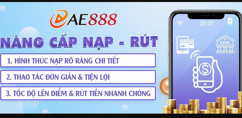 giao dịch nạp rút đa hình thức tiện lợi và nhanh gọn