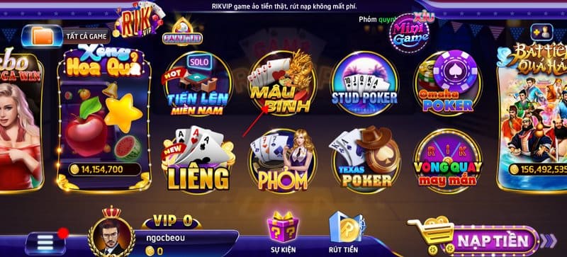 Chơi Mậu Binh tại cổng game Rikvip hấp dẫn, ăn thưởng cao