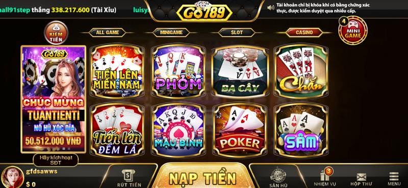 Siêu phẩm trong mục casino đều là những cái tên quen thuộc