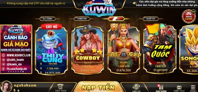 Cổng game hiện đang được trang bị đa dạng tính năng hấp dẫn