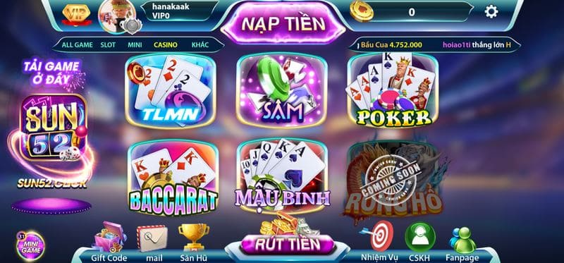 Casino cung cấp rất nhiều trò đặc biệt cuốn hút anh em