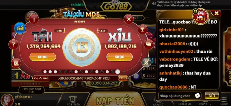 Không nên đặt cược lớn 1 lần trong game Tài Xỉu tại Go789