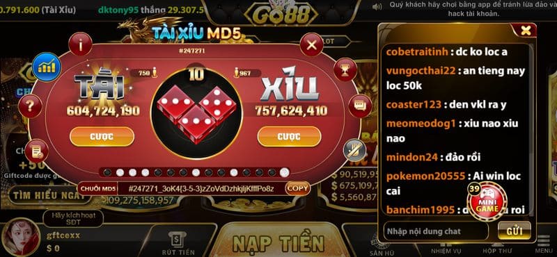 Tài xỉu Go88 – Game đổi thưởng ăn khách nhất mọi thời đại